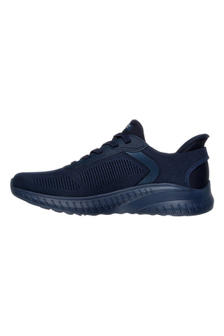Sportliche navy Turnschuhe mit Memory Foam und Slip-ins Skechers BOBS Squad Chaos Solid Step