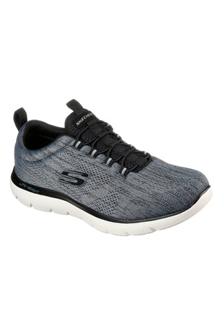 Schwarze Slip-On-Sneakers mit Memory Foam von Skechers Summits Louvin