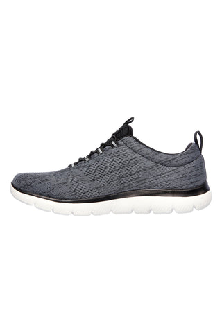 Schwarze Slip-On-Sneakers mit Memory Foam von Skechers Summits Louvin