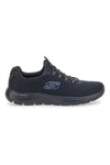 Schwarze Slip-On-Schuhe aus Mesh mit Memory Foam von Skechers Summits