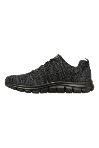 Schwarze Mesh-Sneaker mit Memory-Schaum-Sohle: Skechers Track Front Runner