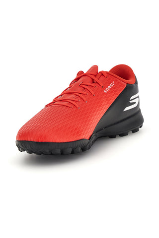 Scarpe da calcetto rosse con suola TF e tacchetti bassi Skechers SKX_2 Club TF