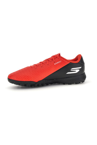 Scarpe da calcetto rosse con suola TF e tacchetti bassi Skechers SKX_2 Club TF