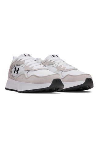 Weiße und hellgraue Turnschuhe mit kontrastierenden Details Under armour Mirage Sport
