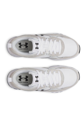 Weiße und hellgraue Turnschuhe mit kontrastierenden Details Under armour Mirage Sport