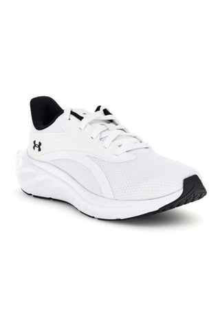 Schwarze und weiße Laufschuhe mit atmungsaktivem Mesh und Charged+ Cushioning Under armour Ascend