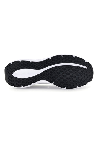 Schwarze und weiße Laufschuhe mit atmungsaktivem Mesh und Charged+ Cushioning Under armour Ascend