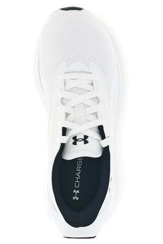 Schwarze und weiße Laufschuhe mit atmungsaktivem Mesh und Charged+ Cushioning Under armour Ascend