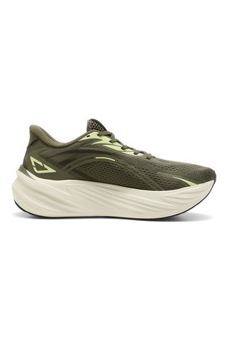 Olivgrüne Laufschuhe aus Mesh mit Profoam-Dämpfung Puma Maxima Pro
