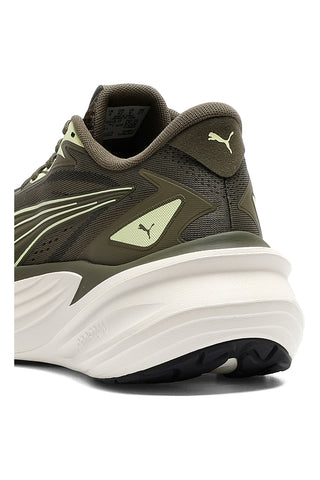 Olivgrüne Laufschuhe aus Mesh mit Profoam-Dämpfung Puma Maxima Pro