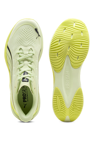 Hellgelbe Laufschuhe aus Mesh mit Profoam-Dämpfung Puma Darter Pro 2