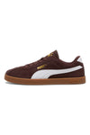 Braune Sneakers aus Wildleder mit goldenem Puma Club II-Logo