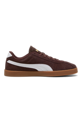 Braune Sneakers aus Wildleder mit goldenem Puma Club II-Logo
