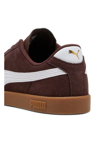 Braune Sneakers aus Wildleder mit goldenem Puma Club II-Logo