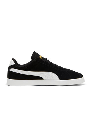 Schwarze Sneakers aus Wildleder mit goldenem Puma Club II-Logo