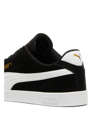 Schwarze Sneakers aus Wildleder mit goldenem Puma Club II-Logo