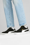 Schwarze Sneakers aus Wildleder mit goldenem Puma Club II-Logo