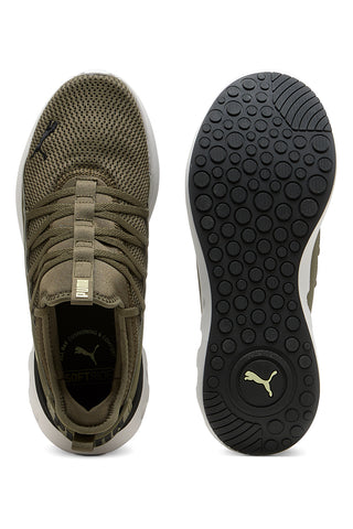 Olivgrüne Sneakers mit weißer Sohle Puma Softride Carson Fresh