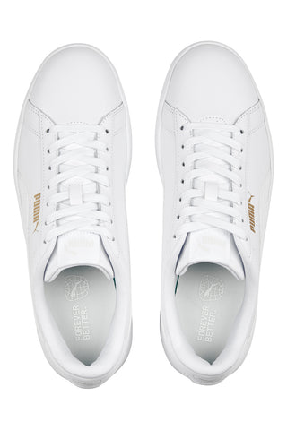 Weiße Komfort-Sneakers aus Leder Puma Smash 3.0 L