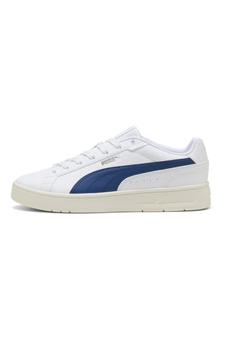 Weiße Sneakers mit blauen Details und SoftFoam+-Einlegesohle Puma Court Classico
