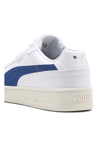 Weiße Sneakers mit blauen Details und SoftFoam+-Einlegesohle Puma Court Classico