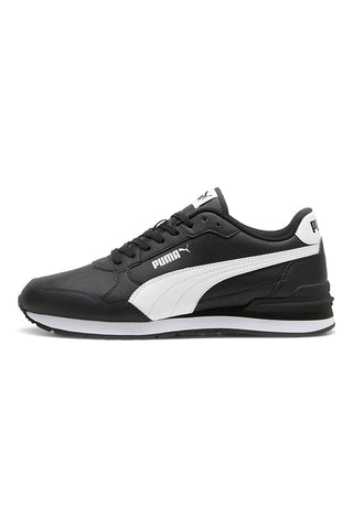 Schwarze Sneakers mit weißen Details und SoftFoam+-Einlegesohle Puma ST Runner v4 L