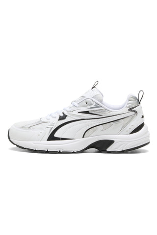 Sneakers bianche e nere stile running Puma Milenio tech
