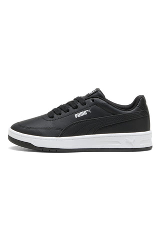 Schwarze Court Style Turnschuhe Puma Court Classic Clean Jr