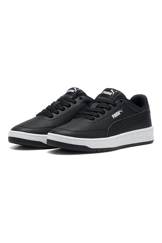 Schwarze Court Style Turnschuhe Puma Court Classic Clean Jr