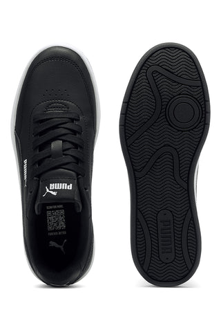 Schwarze Court Style Turnschuhe Puma Court Classic Clean Jr
