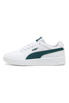 Weiße und grüne Court Style Turnschuhe Puma Court Classic Clean Jr