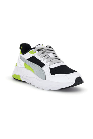 Weiß grau und schwarz Mesh Turnschuhe Puma Trinity 2 LT Jr