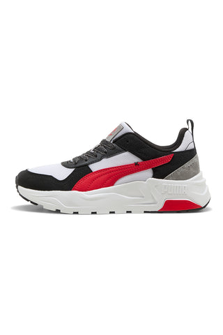 Sneakers bianche nere e rosse in mesh Puma Trinity 2 LT Mid 90s Jr