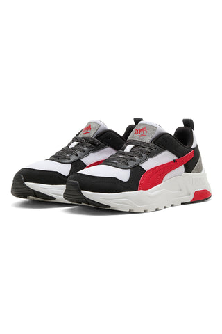 Sneakers bianche nere e rosse in mesh Puma Trinity 2 LT Mid 90s Jr