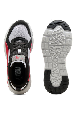 Schwarz und Rot Weiß Mesh Turnschuhe Puma Trinity 2 LT Mid 90s Jr