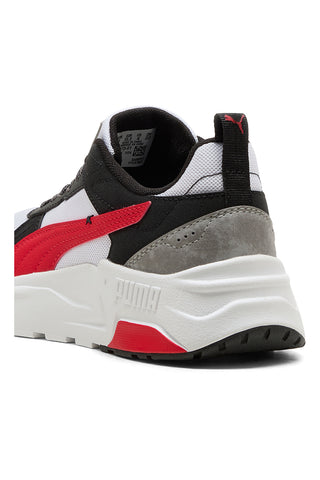 Sneakers bianche nere e rosse in mesh Puma Trinity 2 LT Mid 90s Jr