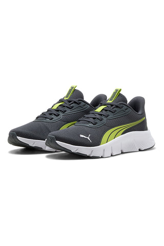 Graue und grüne leichte Laufschuhe Puma Flexfocus Lite Modern Jr