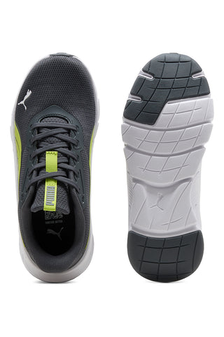 Graue und grüne leichte Laufschuhe Puma Flexfocus Lite Modern Jr