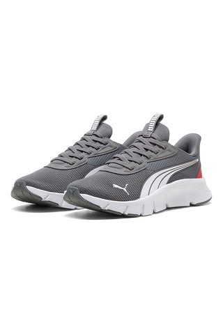 Graue und weiße Mesh-Slipper Puma Flexfocus Lite SLIPTECH Jr