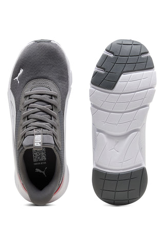 Graue und weiße Mesh-Slipper Puma Flexfocus Lite SLIPTECH Jr