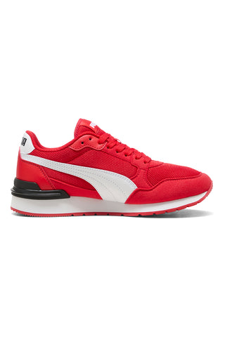 Rote und weiße Mesh Turnschuhe Puma ST Runner v4 Mesh Jr