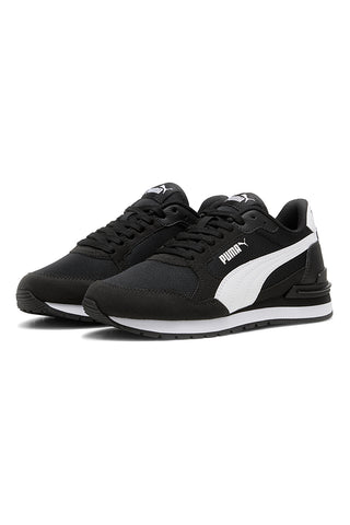 Schwarz und weiß Mesh Turnschuhe Puma ST Runner v4 Mesh Jr