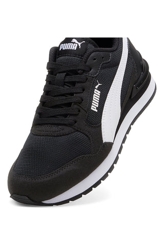 Schwarz und weiß Mesh Turnschuhe Puma ST Runner v4 Mesh Jr