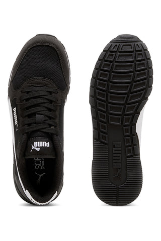 Schwarz und weiß Mesh Turnschuhe Puma ST Runner v4 Mesh Jr