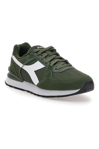 Grüne Turnschuhe mit weißen DD Comfort Details Diadora Fenice