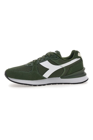 Grüne Turnschuhe mit weißen DD Comfort Details Diadora Fenice