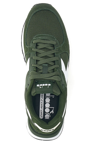 Grüne Turnschuhe mit weißen DD Comfort Details Diadora Fenice