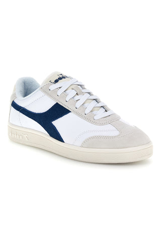 Diadora Kick SL blau weiß Turnschuhe mit Schnürsenkeln