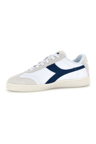 Diadora Kick SL blau weiß Turnschuhe mit Schnürsenkeln