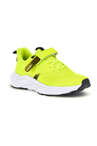 Diadora Snipe 4 Jr neongelbe Turnschuhe mit Klettverschluss aus atmungsaktivem Stoff